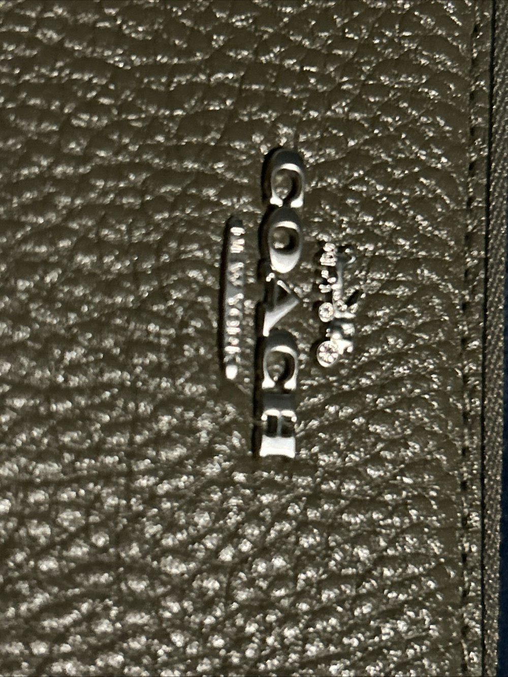 Coach Black Pebbled Leather Logo Wallet